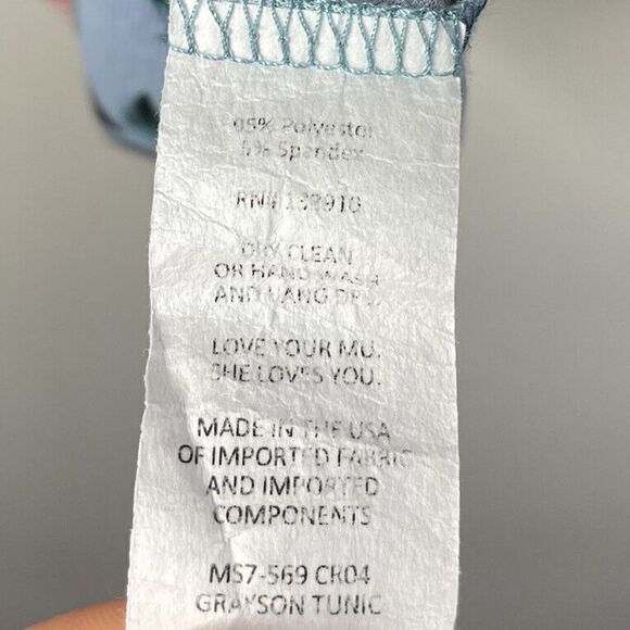 Show Me Your MuMu Dress Women Small S Grayson Tunic Floral Mini Deep-V Blue Pink - Picture 7 of 7